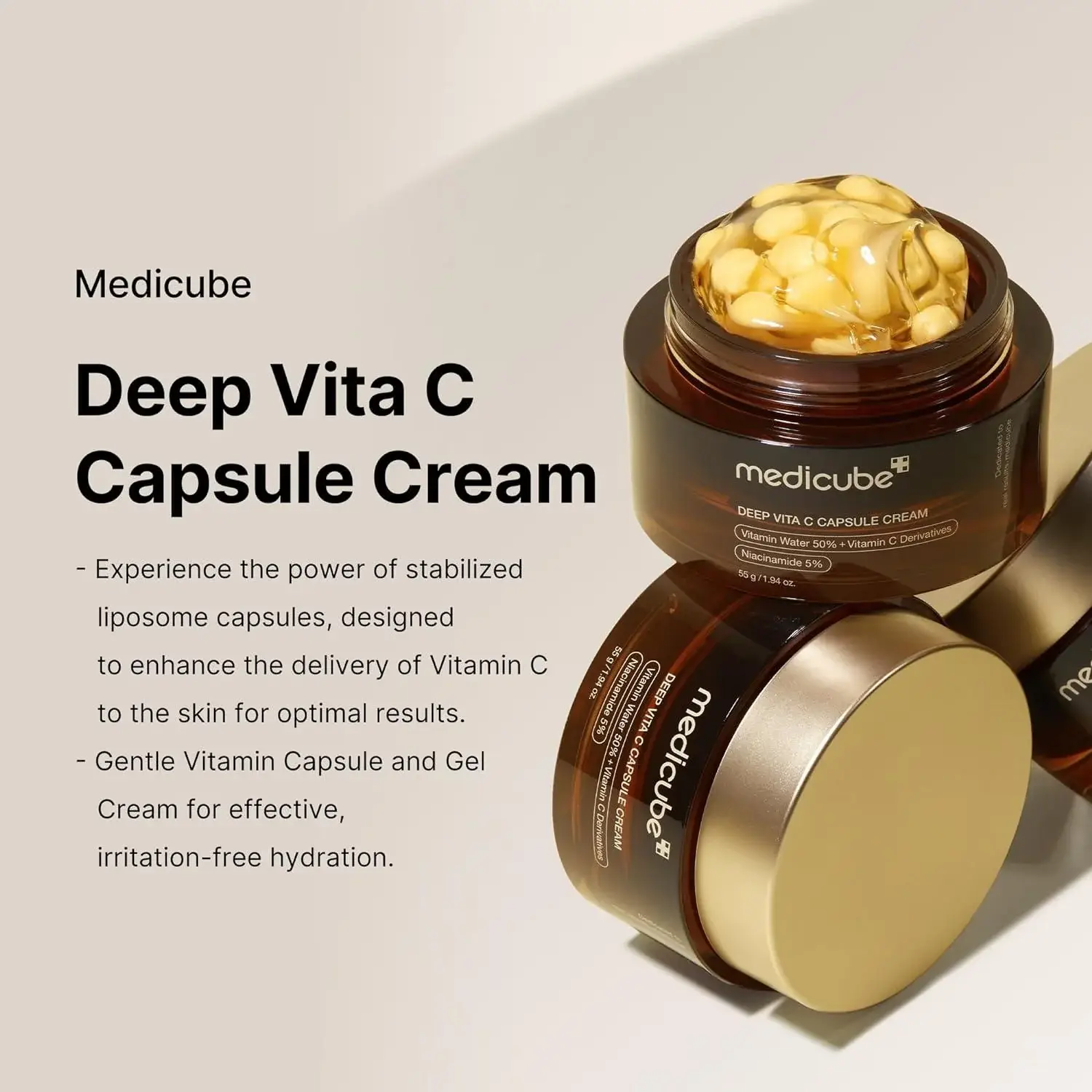 MEDICUBE Deep Vita C Capsule Cream 55g Buy And Get Beauty Glazed Lip Oil product image