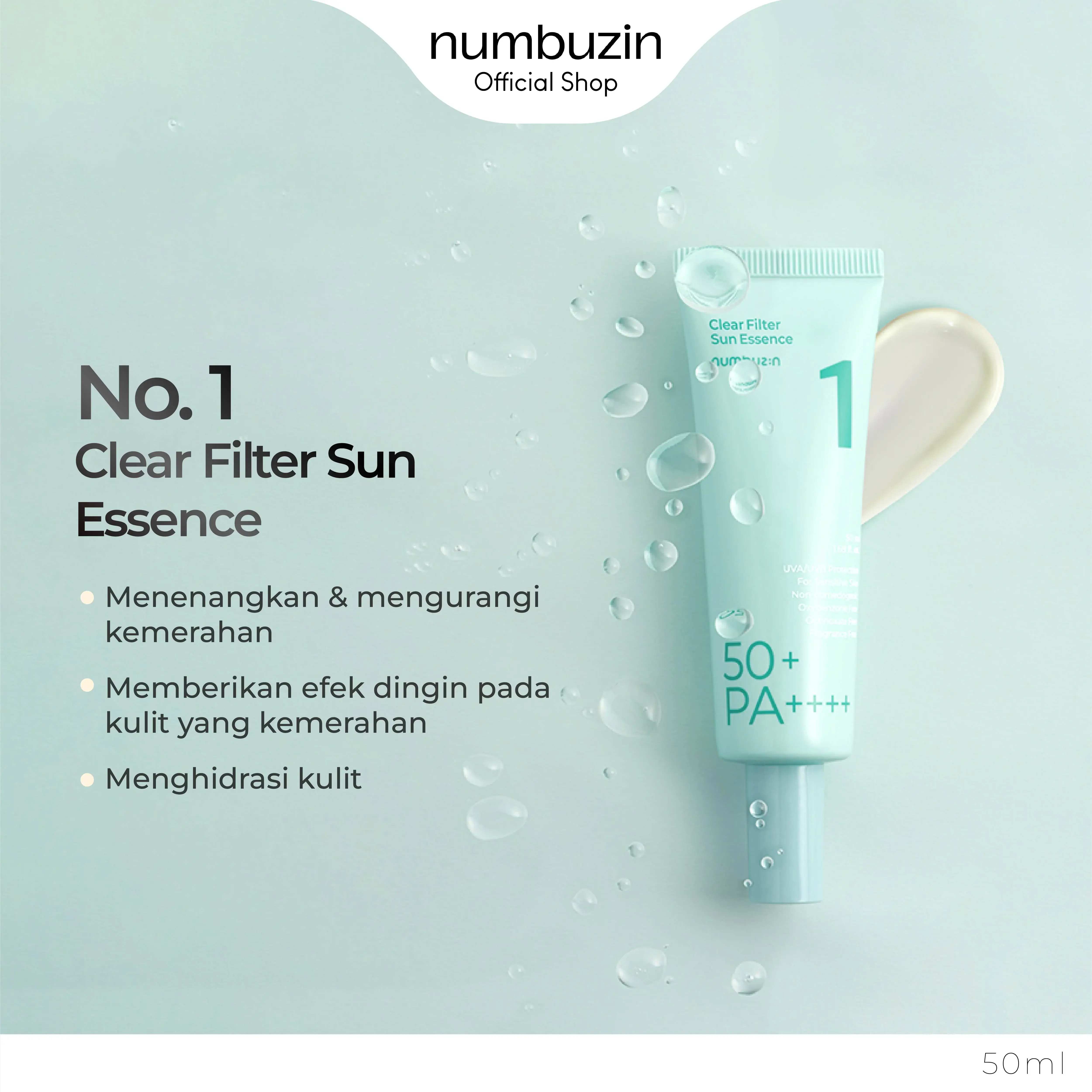 Numbuzin No.1 Clear Filter Sun Essence SPF50+ PA++++ 50ml product image