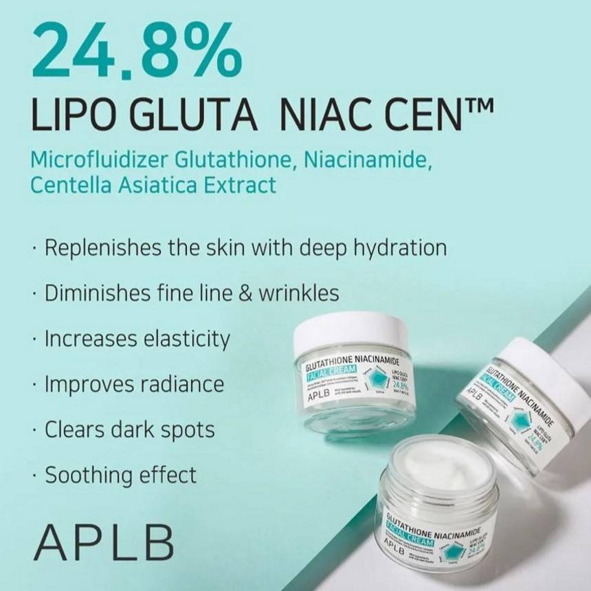 APLB Glutathione Niacinamide Facial Cream 55 gm Buy And Get Beauty Glazed Lip Oil product image