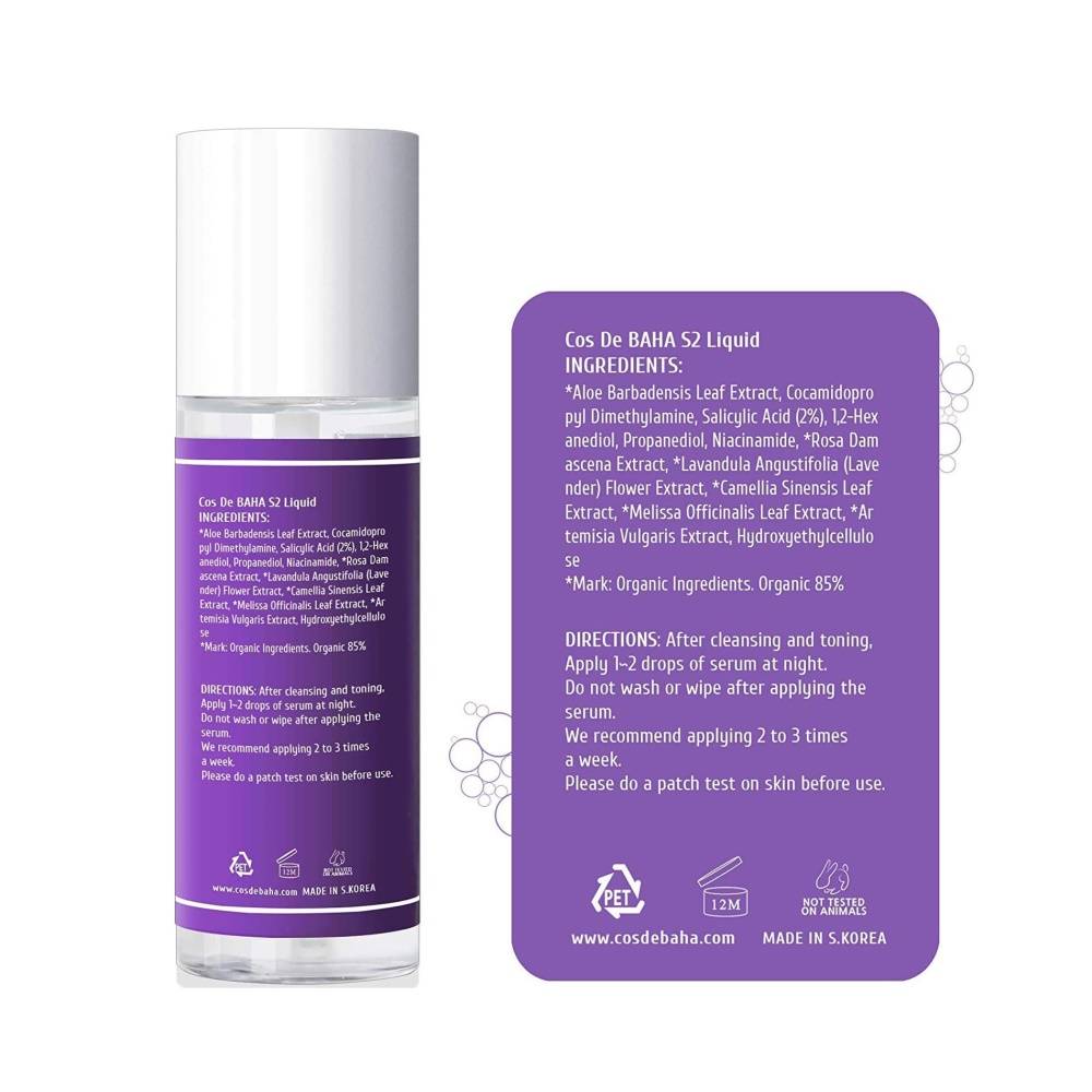 Cos De Baha Salicylic Acid Bha 2 Percent Liquid (S2) 120ml product image