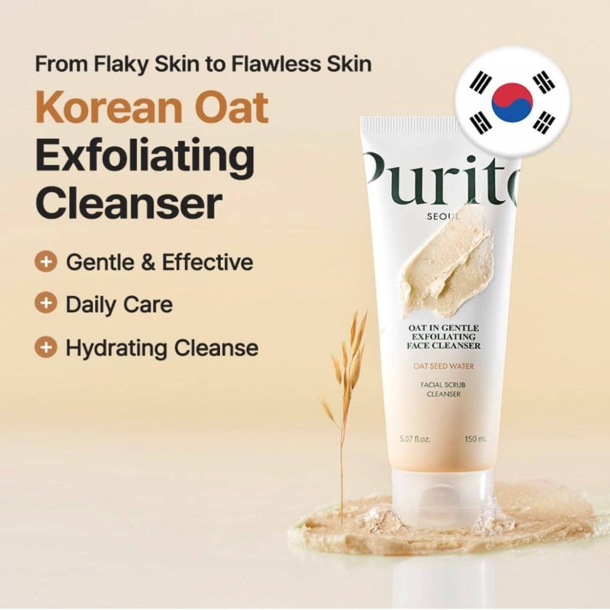 PURITO SEOUL Oat In Gentle Exfoliating Face Cleanser 150ml product image