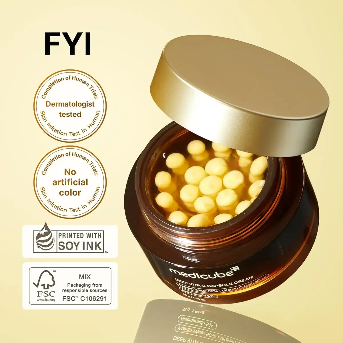 MEDICUBE Deep Vita C Capsule Cream 55g Buy And Get Beauty Glazed Lip Oil product image