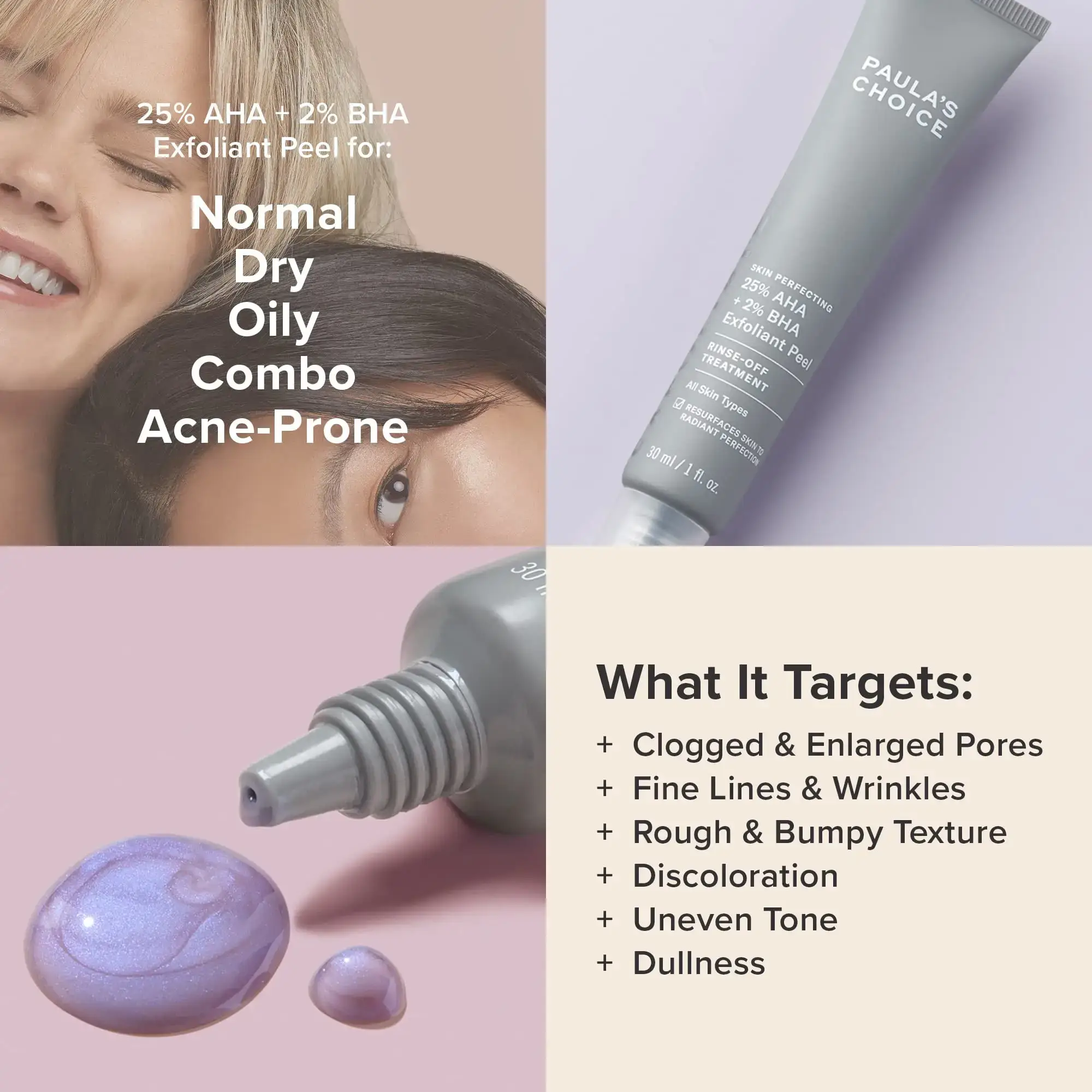 Paula's Choice Skin Perfecting 25% AHA + 2% BHA Exfoliant Peel 30ml product image
