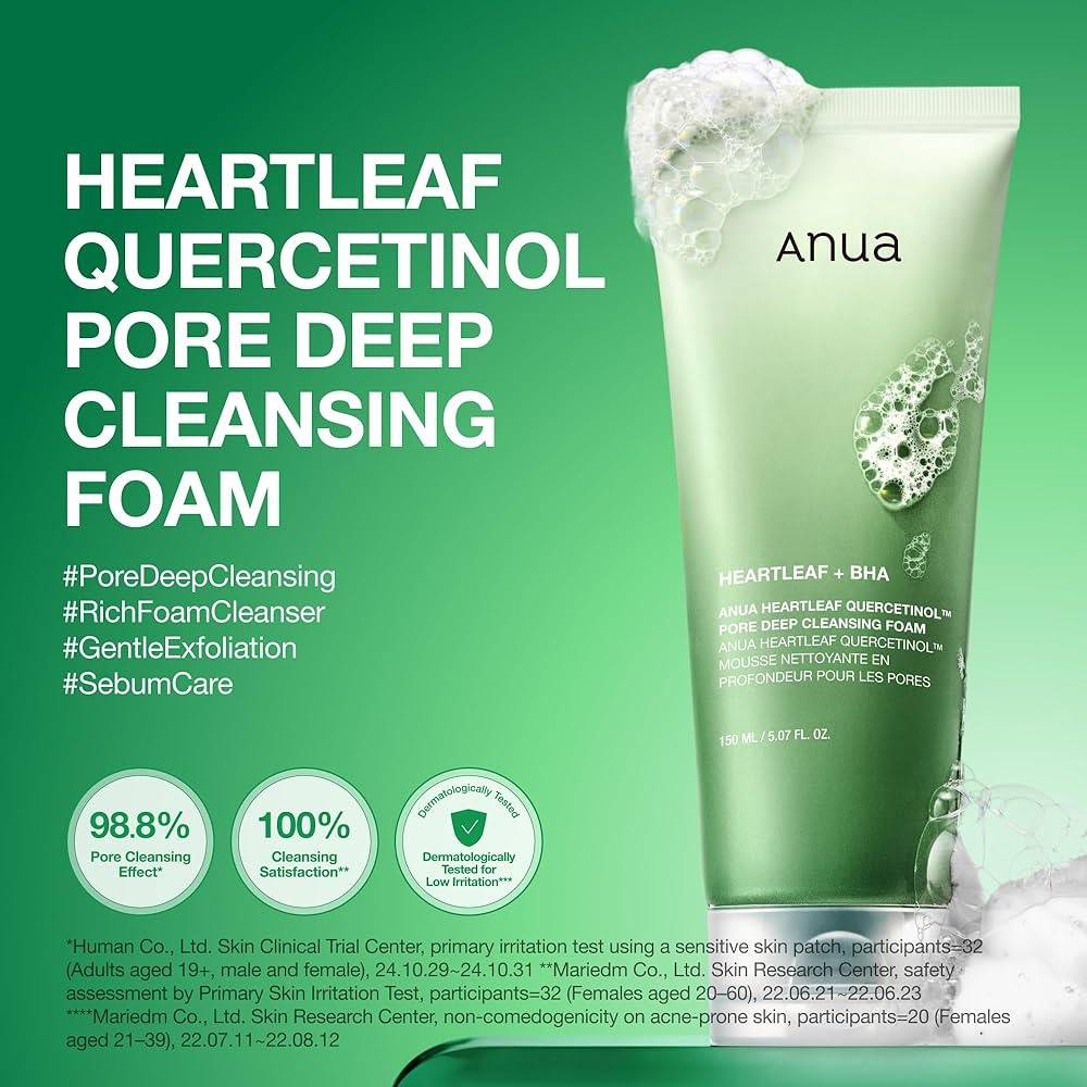 Anua Heartleaf Quercetinol Pore Deep Cleansing Foam 150ml product image