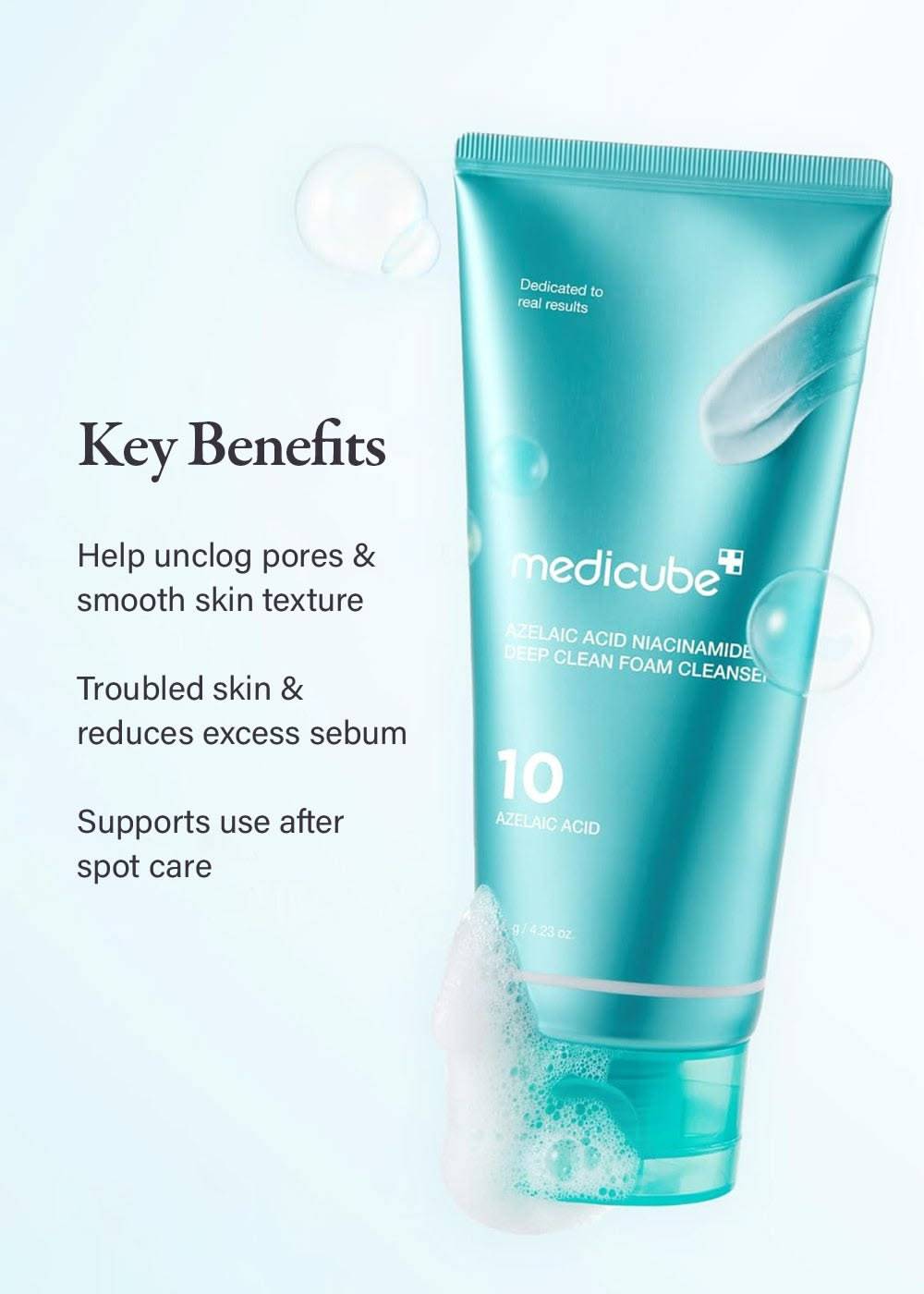 MEDICUBE Azelaic Acid Niacinamide Deep Clean Foam Cleanser 120ml product image