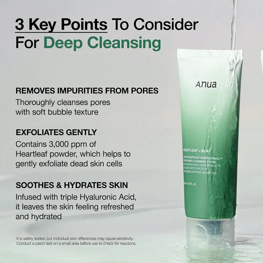 Anua Heartleaf Quercetinol Pore Deep Cleansing Foam 150ml product image