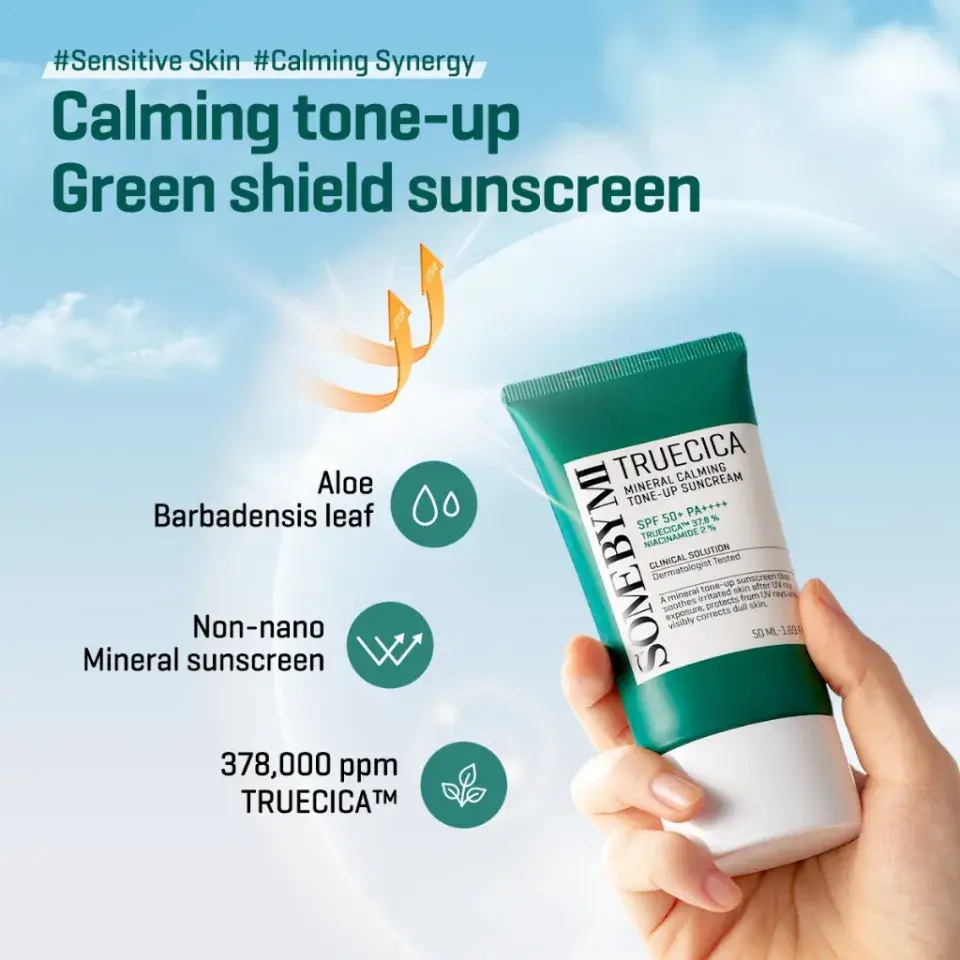 Some By Mi Truecica Mineral Calming Tone up Suncream SPF50+PA++++ 50ml product image