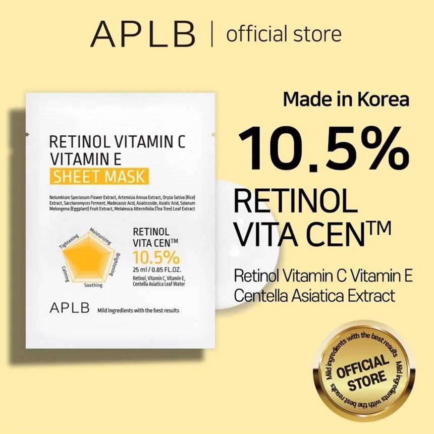 APLB - Retinol Vitamin C Vitamin E Sheet Mask product image