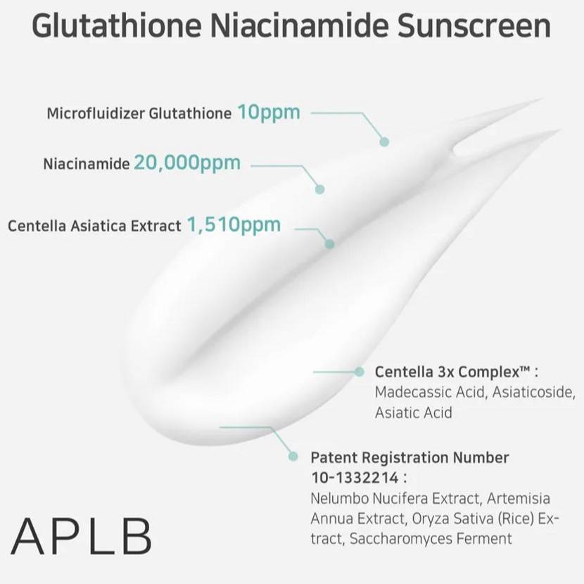 APLB - Glutathione Niacinamide Sunscreen product image