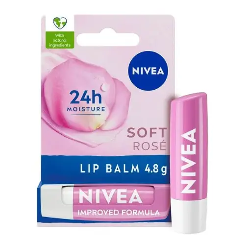 Nivea Soft Tint 24h Moisture Soft Rose Lip Blam, 4.8 GM