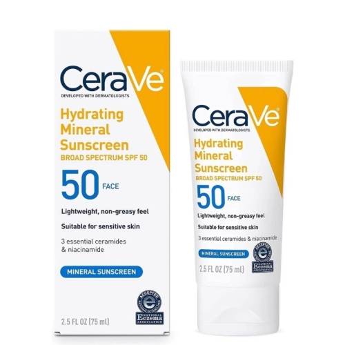 Cerave Hydrating Mineral Sunscreen SPF 50 Face  75 ml - CeraVe product in Bangladesh