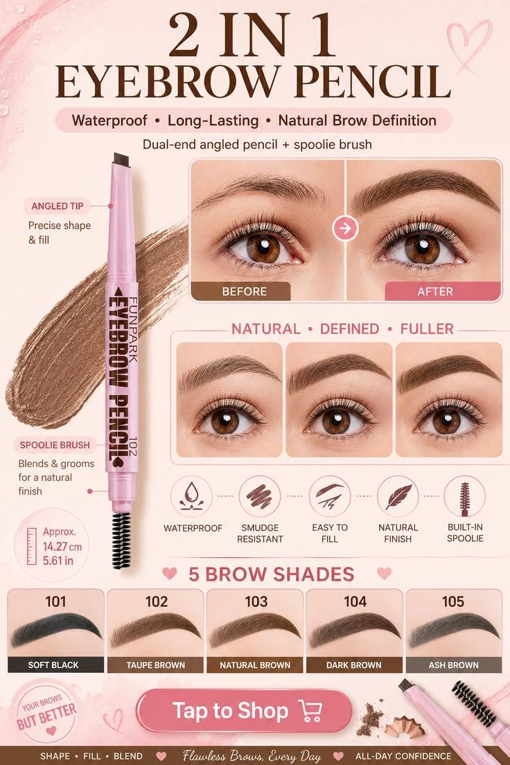 Technic Duo Colour Eyebrow Pencil & Spoolie - Bronde product image