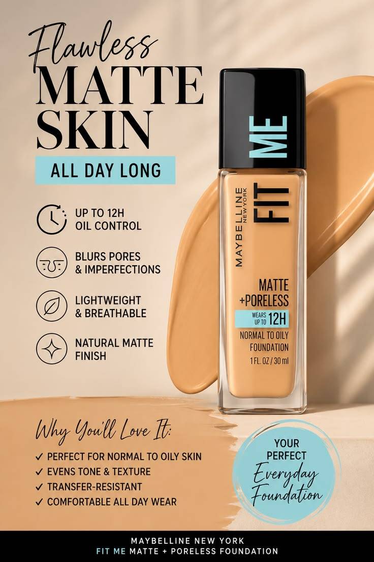Maybelline Fit Me Matte + Poreless Foundation- Tofee 330 product image