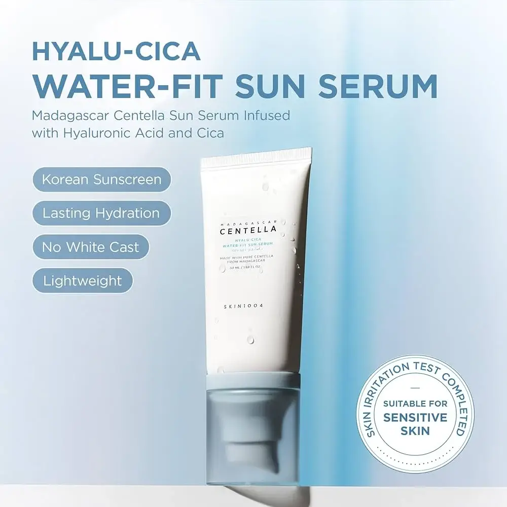 SKIN1004 Madagascar Centella Hyalu-Cica Water-Fit Sun Serum SPF50+ PA++++ 50ml Buy And Get One Lipliner product image