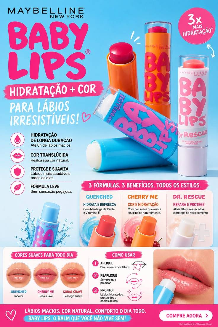 Maybelline Baby Merry Kissmas Lip Balm Set of 3 product image