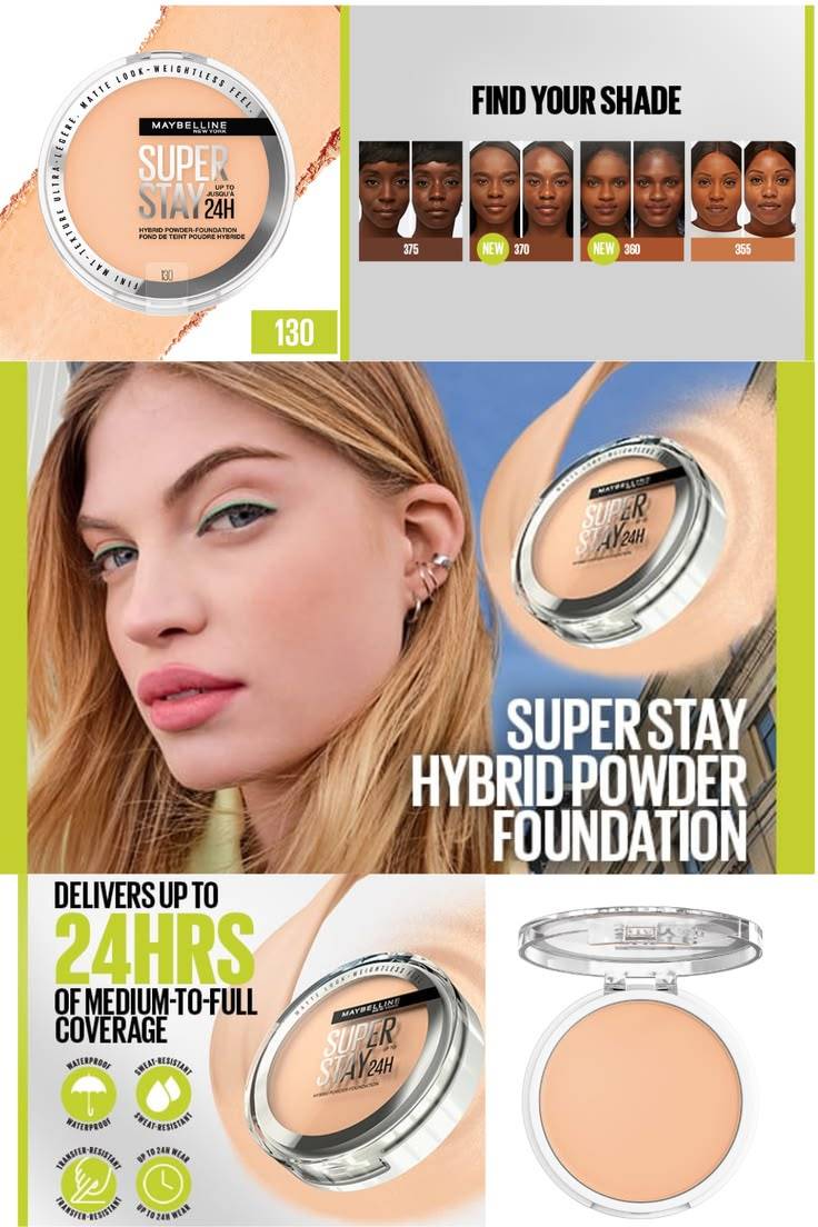 Maybelline Super Stay Full Coverage Powder Foundation Buff Beige 130 product image