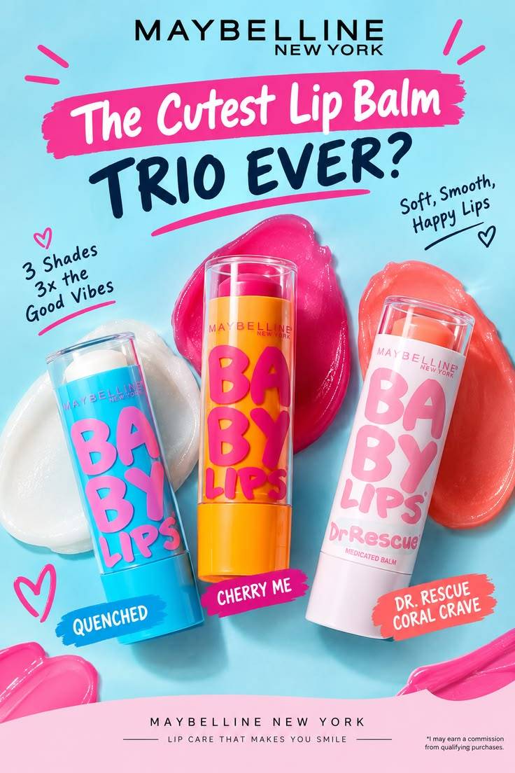 Maybelline Baby Merry Kissmas Lip Balm Set of 3 product image
