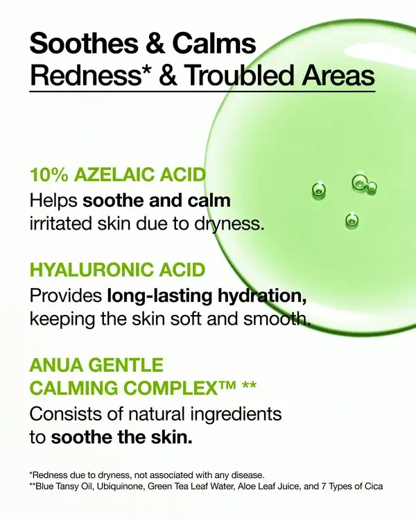 ANUA Azelaic Acid 10 Hyaluron Redness Soothing Serum  10ml product image